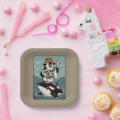 ペンギン運動ヴィンテージ抗議に抵抗する ペーパープレート (パーティー)