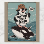 ペンギン運動ヴィンテージ抗議に抵抗する ワインラベル (シングルラベル)