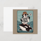 ペンギン運動ヴィンテージ抗議に抵抗する 招待状 (正面/裏面)