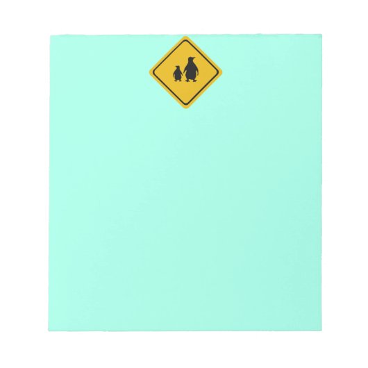 ペンギン道路標識 ノートパッド (正面)