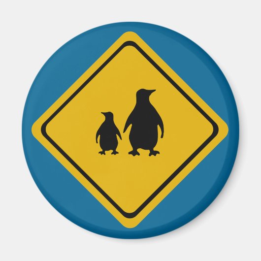 ペンギン道路標識 マグネット (正面)
