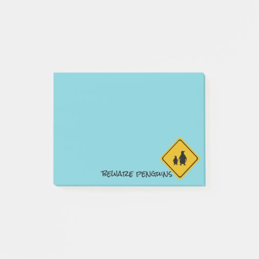 ペンギン道路標識 – Post-It-Notesパッド ポストイット (正面)