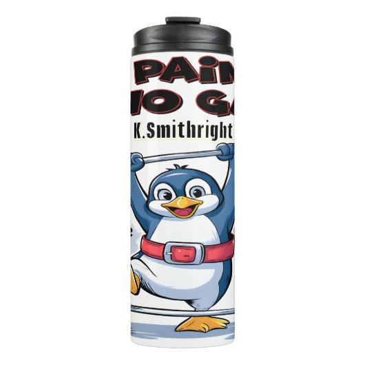 ペンギン重さを持ち上げる痛みなし タンブラー (正面)