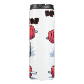 ペンギン重さを持ち上げる痛みなし タンブラー (裏面)