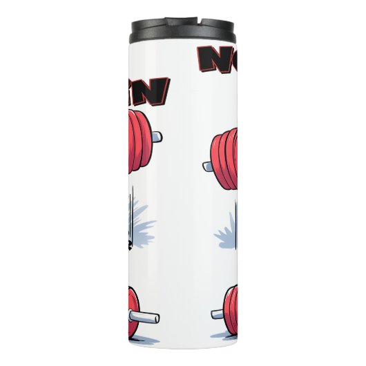 ペンギン重さを持ち上げる痛みなし タンブラー (裏面)