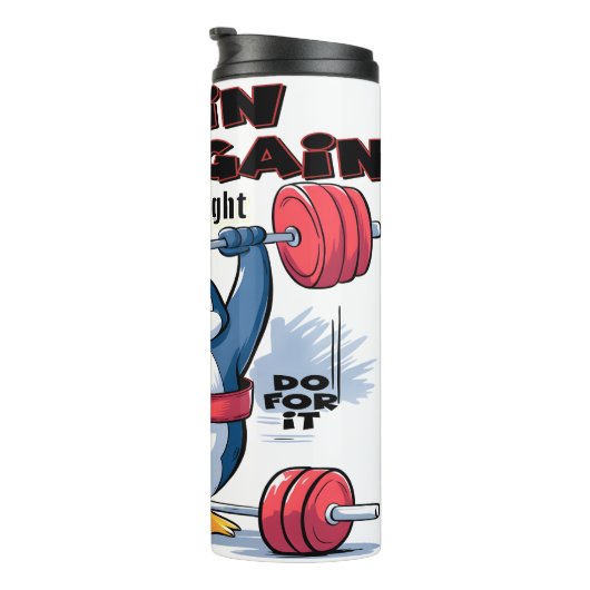 ペンギン重さを持ち上げる痛みなし タンブラー (回転右)