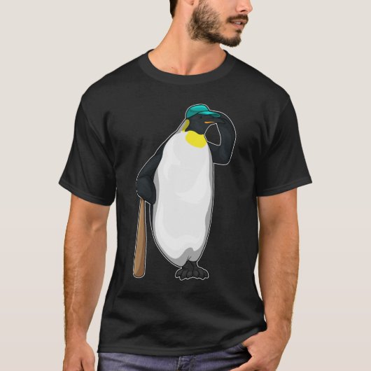 ペンギン野球こうもり Tシャツ (正面)