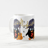 ペンギン金ゴールドミュージックノートGuitar Mug コーヒーマグカップ (正面左)