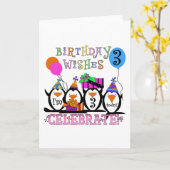 ペンギン間抜けの誕生日Tシャツとギフト第3弾 カード (黄色い花)