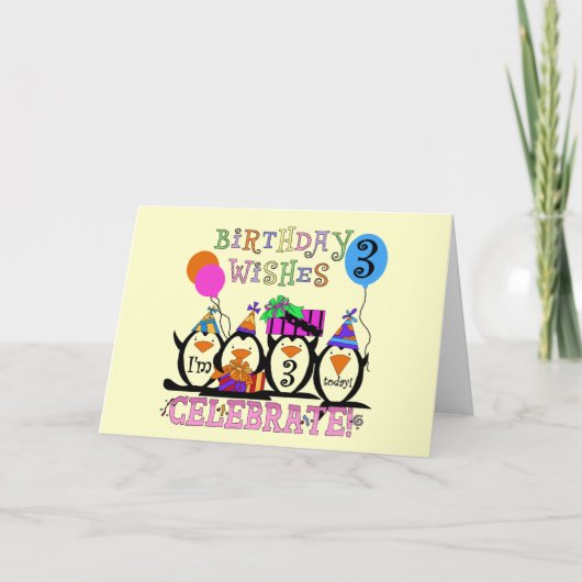 ペンギン間抜けの誕生日Tシャツとギフト第3弾 カード (正面)