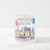 ペンギン間抜けス2回目の誕生日Tシャツとギフト フロストグラスマグカップ (中央)