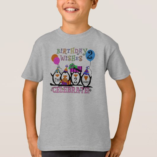 ペンギン間抜けス2回目の誕生日Tシャツとギフト Tシャツ (正面)