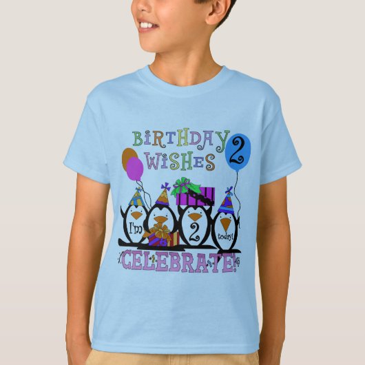 ペンギン間抜けス2回目の誕生日Tシャツとギフト Tシャツ (正面)