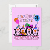 ペンギン間抜けズ4th誕生日Tシャツとギフト ポストカード (正面/裏面)