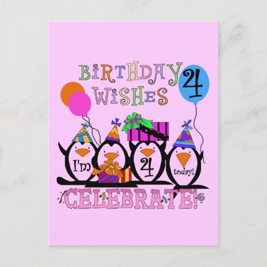 ペンギン間抜けズ4th誕生日Tシャツとギフト ポストカード (正面)