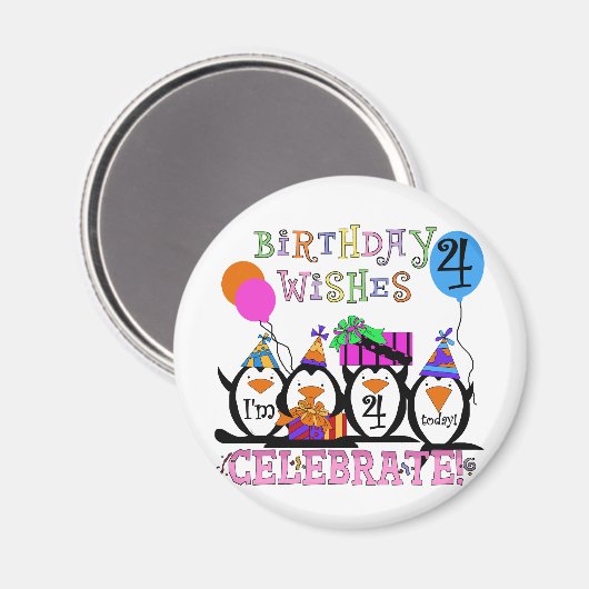 ペンギン間抜けズ4th誕生日Tシャツとギフト マグネット (正面/裏面)