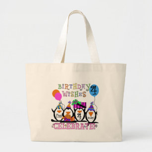 ペンギン間抜けズ4th誕生日Tシャツとギフト ラージトートバッグ
