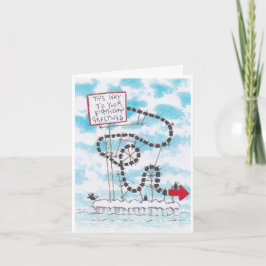 ペンギン間抜け誕生日カード カード