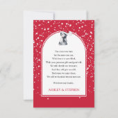 ペンギン雪だるま冬のベビーシャワーありがとう サンキューカード (裏面)