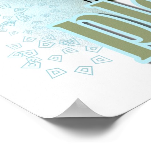 ペンギン雪Tシャツとプレゼント ポスター (角)