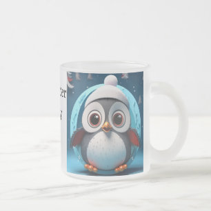 ペンギン霜の降りたビアマグカスタムクリスマスプレゼント フロストグラスマグカップ