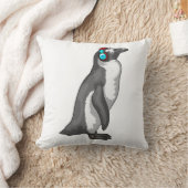 ペンギン音楽ヘッドホン クッション (ブランケット)