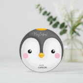 ペンギン頭メリークリスマスカード 招待状 (スタンド正面)