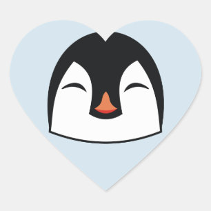 ペンギン顔 ハートシール