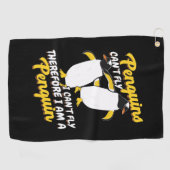 ペンギン飛べない飛べない ゴルフタオル (横)