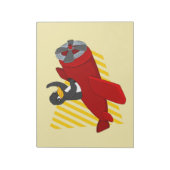 ペンギン飛んでいるアニメのメモ帳 ノートパッド (回転)