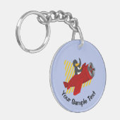 ペンギン飛んでいるキーチェーン キーホルダー (正面左)