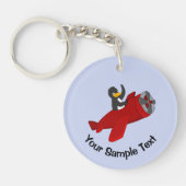 ペンギン飛んでいるキーチェーン キーホルダー (正面)