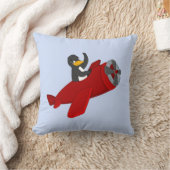 ペンギン飛んでいるグアニメ装飾用クッション クッション (ブランケット)