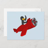 ペンギン飛んでいるグアニメ ポストカード (正面/裏面)