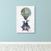 ペンギン飛んでいるズ キャンバスプリント (インサイチュ (ウッドフロア))