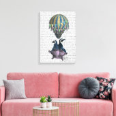 ペンギン飛んでいるズ キャンバスプリント (インサイチュ (リビング))