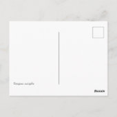 ペンギン飛行機ブルー1歳の誕生日サンキューカード ポストカード (裏面)