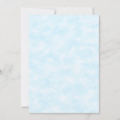 ペンギン飛行機ブルー1歳の誕生日 サンキューカード (裏面)