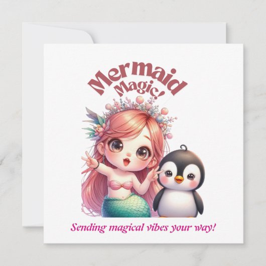 ペンギン魔法付きクリスマスマーメイドおもしろい (正面)