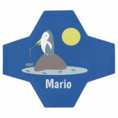 ペンギン魚釣りモノグラム名サッカーボール サッカーボール (フラット)