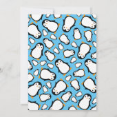 ペンギン1歳の誕生日かわいい冬の招待状 招待状 (裏面)