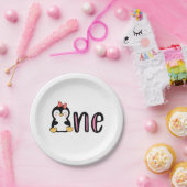 ペンギン1歳の誕生日 ペーパープレート (パーティー)