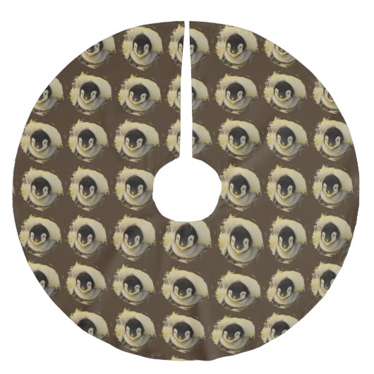 ペンギン2014-0801 ブラッシュドポリエステルツリースカート (正面)