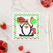ペンギン2nd誕生日紙ナプキンス スタンダードカクテルナプキン (インサイチュ)