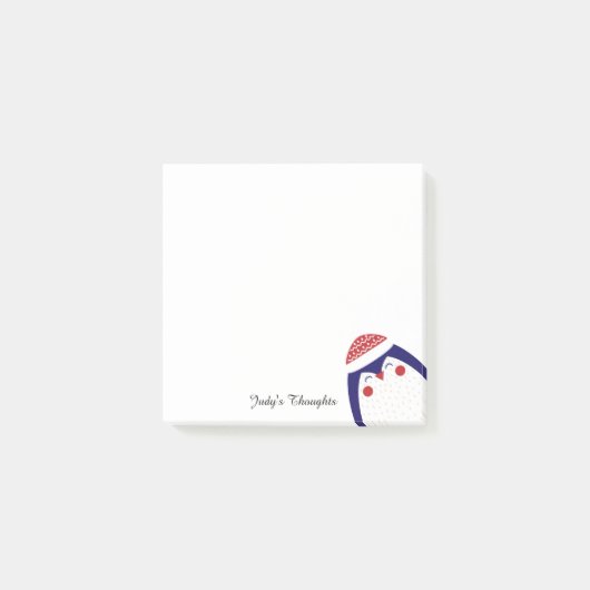 ペンギン3" x 3" Post-it® Notesをピークアウト ポストイット (正面)