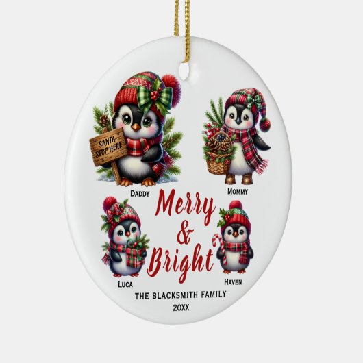 ペンギン4セラミックオーナメント セラミックオーナメント (右)