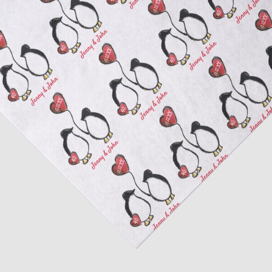 ペンギン40回またはルビ結婚ーの記念日 薄葉紙 (詳細)