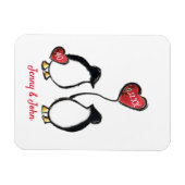 ペンギン40結婚周年 マグネット (横)