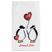 ペンギン40結婚回ルビー記念日 スモールペーパーバッグ (裏面)