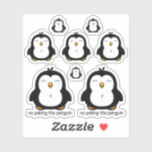 ペンギン8コンターカットのポーキングなし シール (シート)